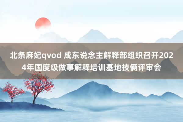 北条麻妃qvod 成东说念主解释部组织召开2024年国度级做事解释培训基地技俩评审会