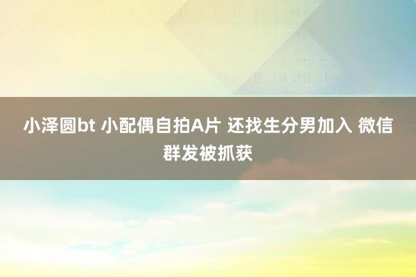 小泽圆bt 小配偶自拍A片 还找生分男加入 微信群发被抓获